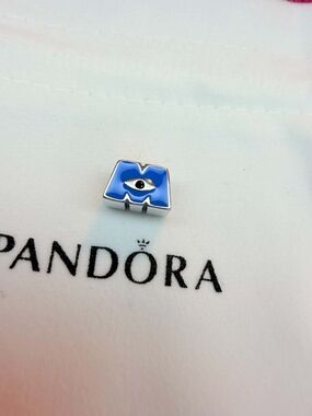 Pandora Blue Enamel 'M' Eye Letter Charm